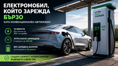 Електромобил, който зарежда бързо като конвенционален автомобил